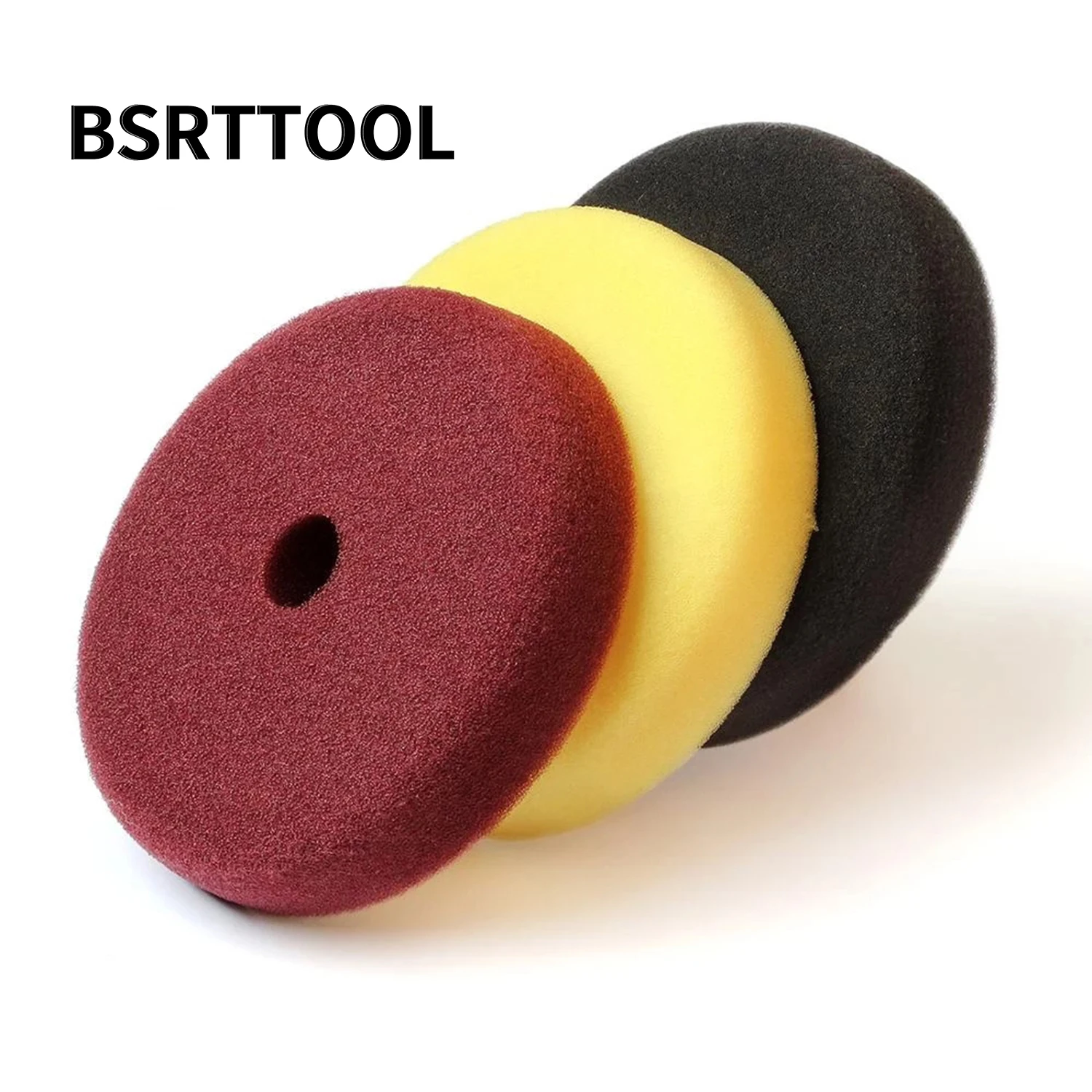 

BSRTTOOL 3Pcs 150mm 6" Polishing Buffing Pad Flat Sponge Polisher Buffer Pads For Car Accessories Polisher Waxing Polishing Pad