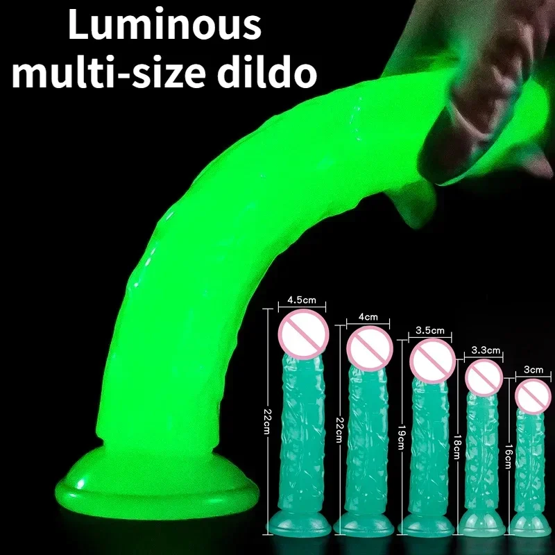 Luminous Simulation Dildo Realistic Penis For Women with Suction Cup XL Thick Couple Erotic Sex Anal Adult Toys for Men sex toys