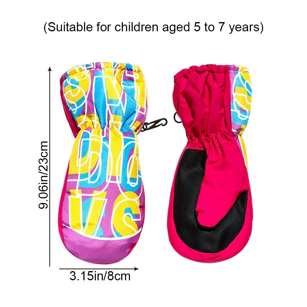 Fashion Non-slip Children Boys Girls Windproof Thick Warm Waterproof Sports Mittens Kids Ski Gloves