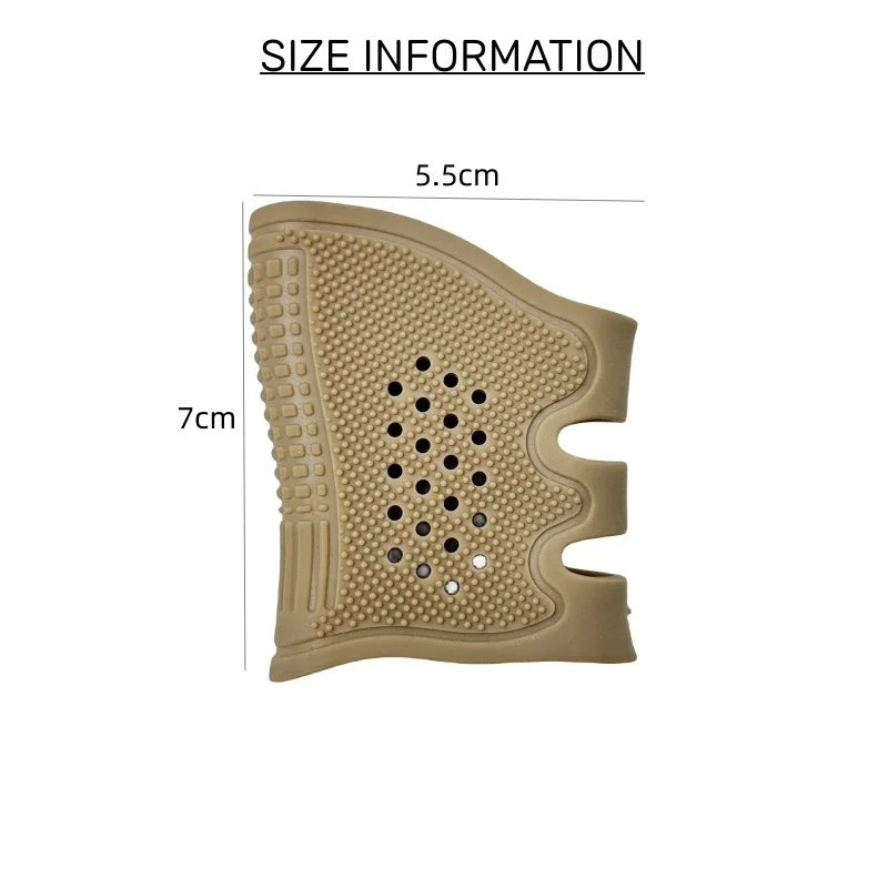 Gun Holster Tactical Rubber Grip Anti Slip for Glock 17 19 etc