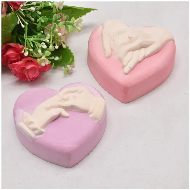 3D Heart-shaped Silicone Molds For DIY Candle Soap Chocolate