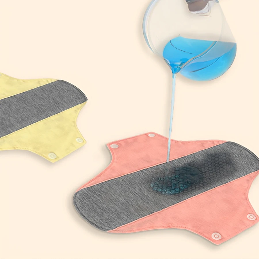 2-piece sanitary mat set contains 1 piece of each M size L size all-cotton graphene sanitary mat leak proof washable reusable