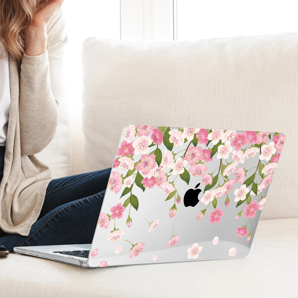 Flower Matte Impresso Estojo Rígido de Plástico para Macbook Air 13 Polegadas 2023 A2681 A2179 A2337 Laptop Cover 2023 Pro 13 14 16 A2338 A2289 - Imagem 5