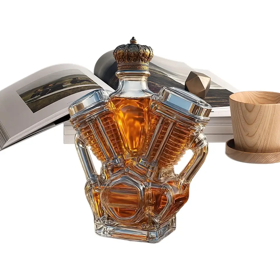 Liquor Bottle Collectibles | Whiskey Decanter, Decorative Motorcycle