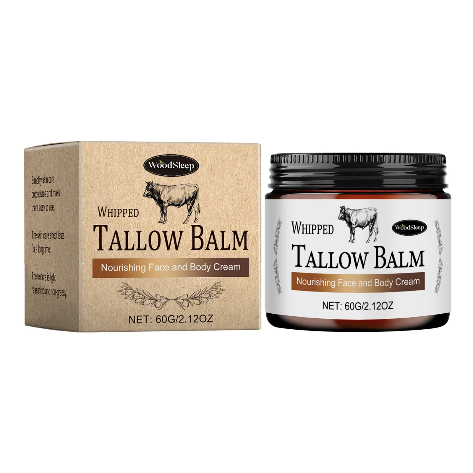 Beef Tallow Moisturizer Cream For Body Mprove Dullness Even Skin Tone Lightening Nourishing Rejuvenating Skin Body Care Product 2
