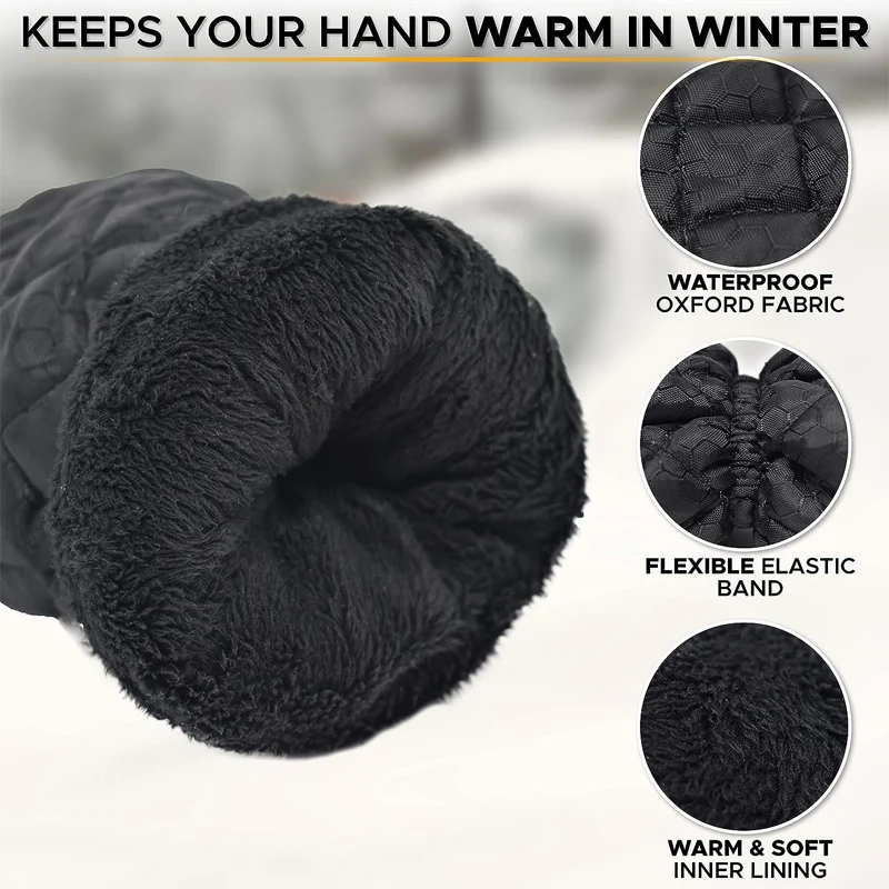 Car Windshield Ice Scraper Mitt Waterproof Snow Shovel Brush With Warm Gloves Scratch-Free Snow Removal Tools for Car Cleaning windshield shovel snow shovel car snow brush snow ice scraper