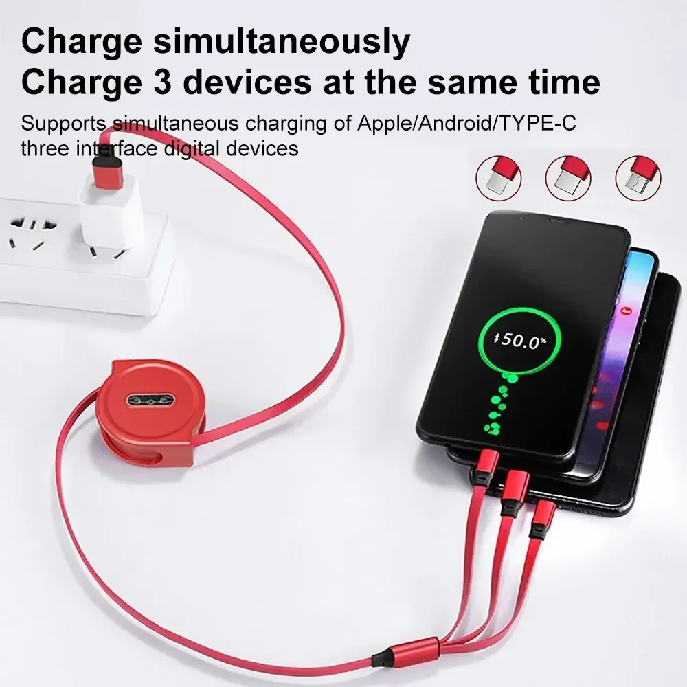Colorful Macaron Multifunction USB Charging Cable