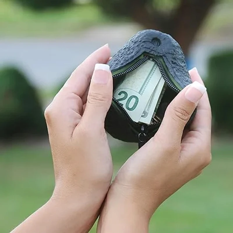 여성용 진짜 가죽 시뮬레이션 아보카도 동전 지갑, 지퍼 이어폰 키 보관 가방, 창의적인 클러치 변경 파우치, 재미있는 선물