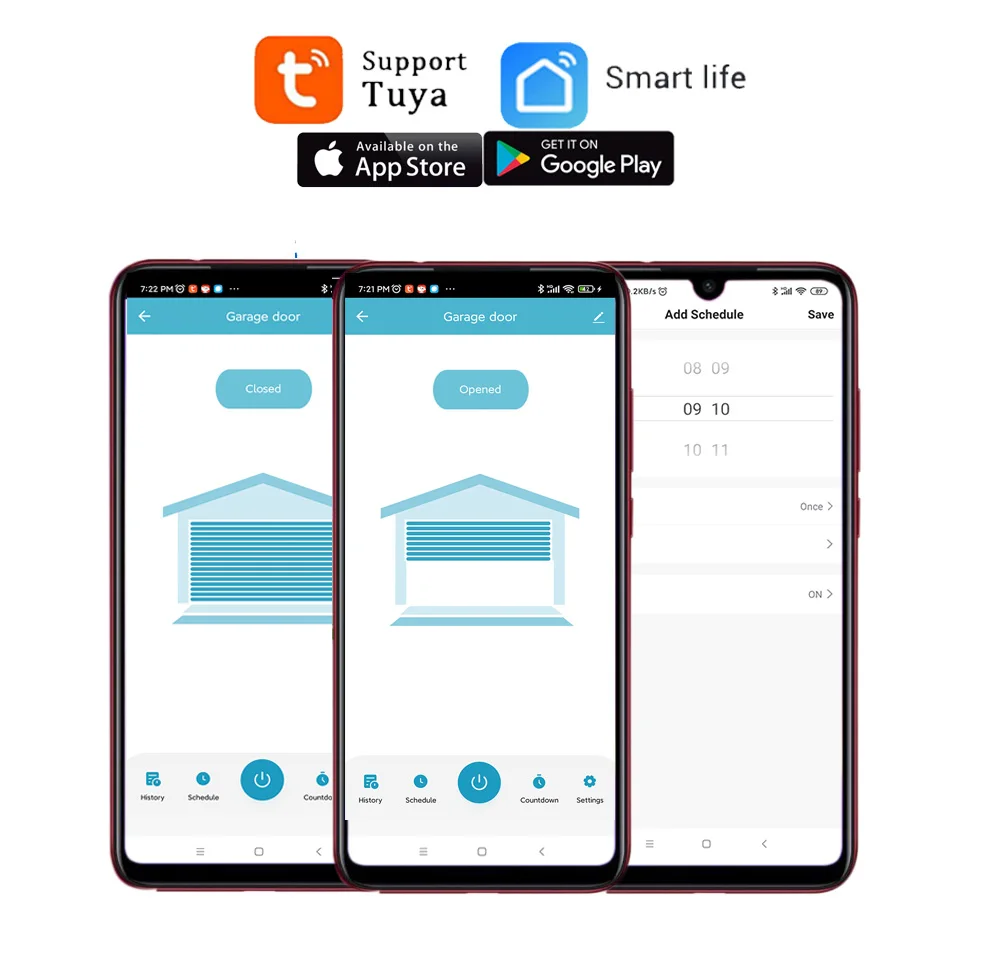 Controller intelligente per apertura porta garage, spina UE, funziona con Alexa, Echo, Google Home, SmartLife, controllo app Tuya, nessun hub richiesto - immagine 3