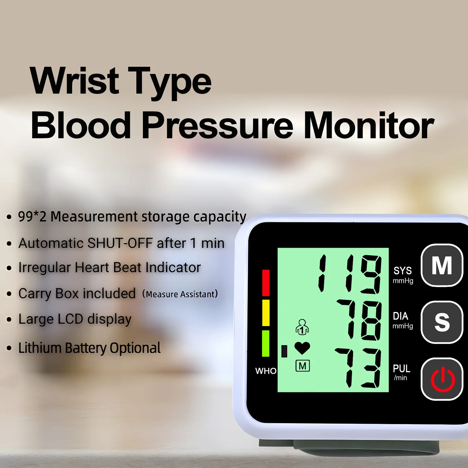Blood Pressure Monitor Home Digital