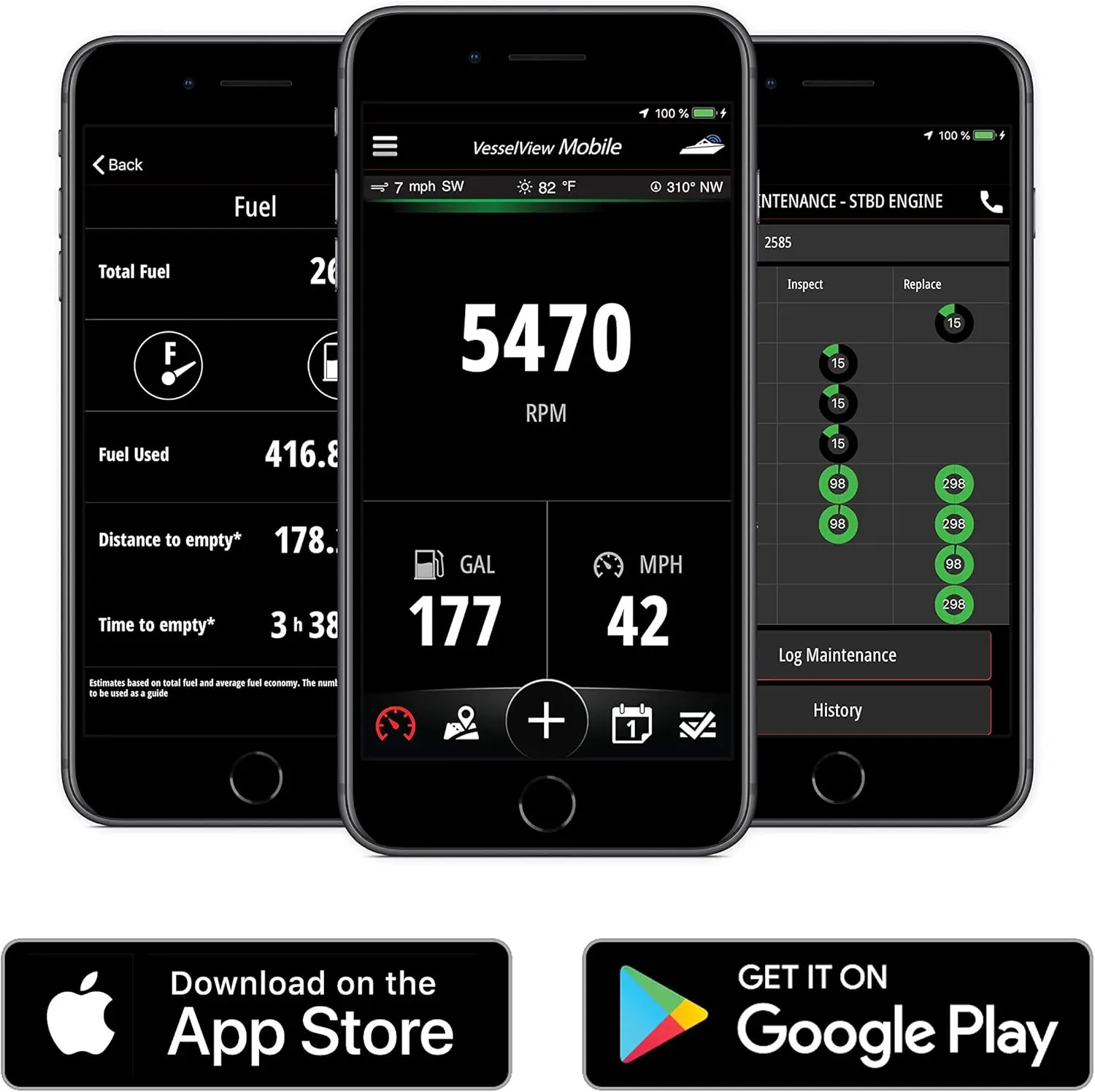 Connected Boat Engine System for iOS and Android Devices