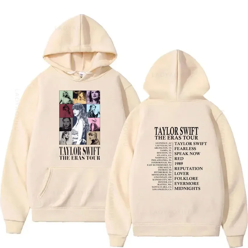 

Swift Print Sweatshirt Taylor The Eras Tour Gift for Fans Women's Pullover Hooded Y2K Midnight Album Hoodie