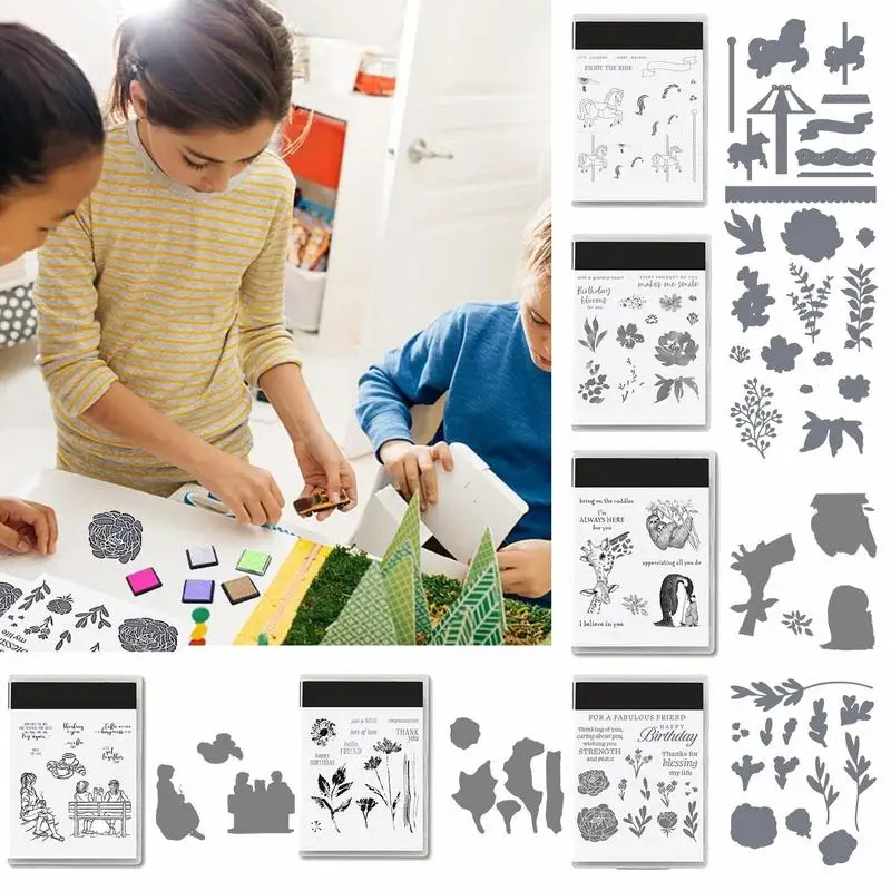 

Silicone Clear Stamps Small Flower Cloud Plant Animal Stamps Different Pattern DIY Scrapbook Photo Albums Decorative Clear Stamp
