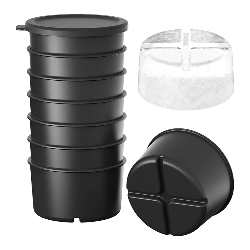 

8 PCS Shave Ice Cups For Kitchenaid Shave Ice Attachment, Reusable Plastic Ice Molds With Lids For Kitchenaid Ice Shaver