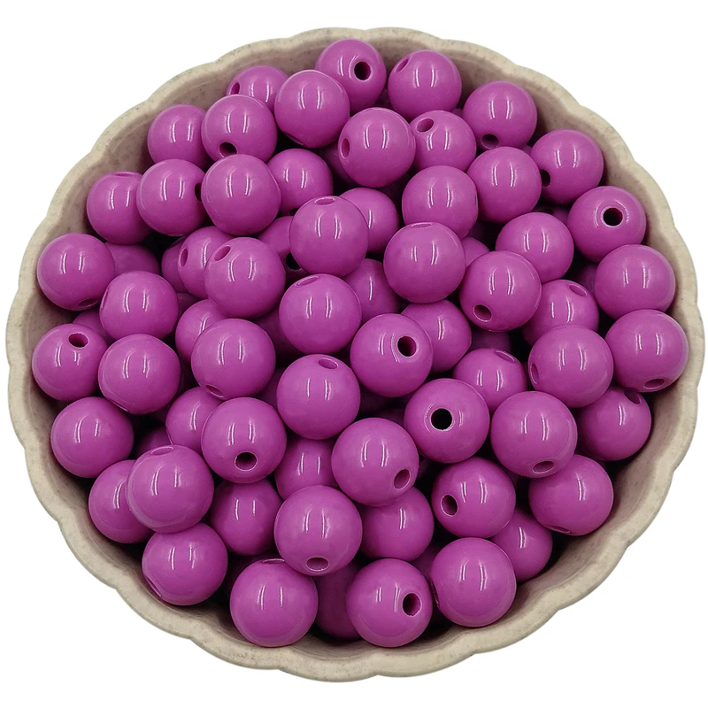 Set of 20 Colorful 10mm Acrylic Beads