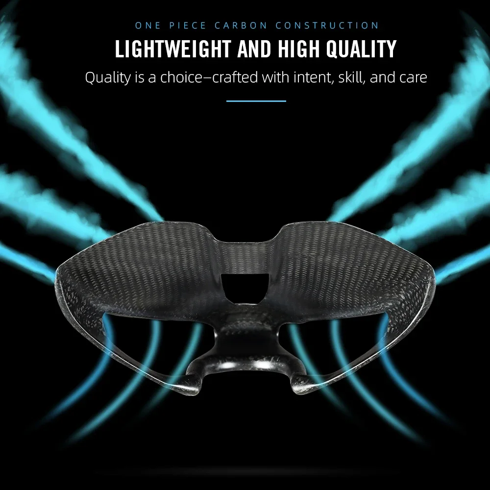 RYET Full CARBON Ultralight 85g Fahrradsitzsattel für MTB/Gravel/Rennrad 7x9 Dual-Track Hohldesign 249x144mm Rennteile – Detail 14