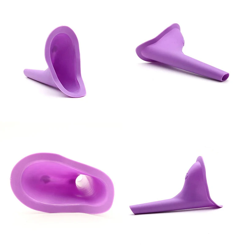 Women Portable Urinal Outdoor Travel Camping Female Urinal Soft Silicone Urination with Box Standing Toilet Emergency TMZ 4