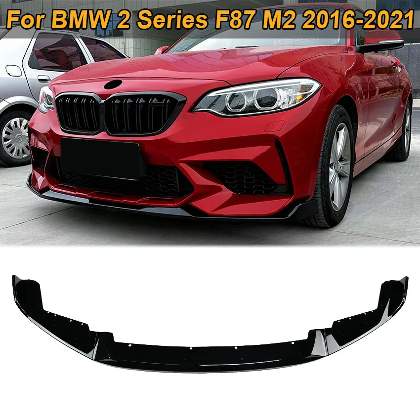 

Front Bumper Lip Spoiler For BMW 2 Series F87 M2 2016-2021 Side Canard Splitter Diffuser Body Kit Deflector Car Accessories