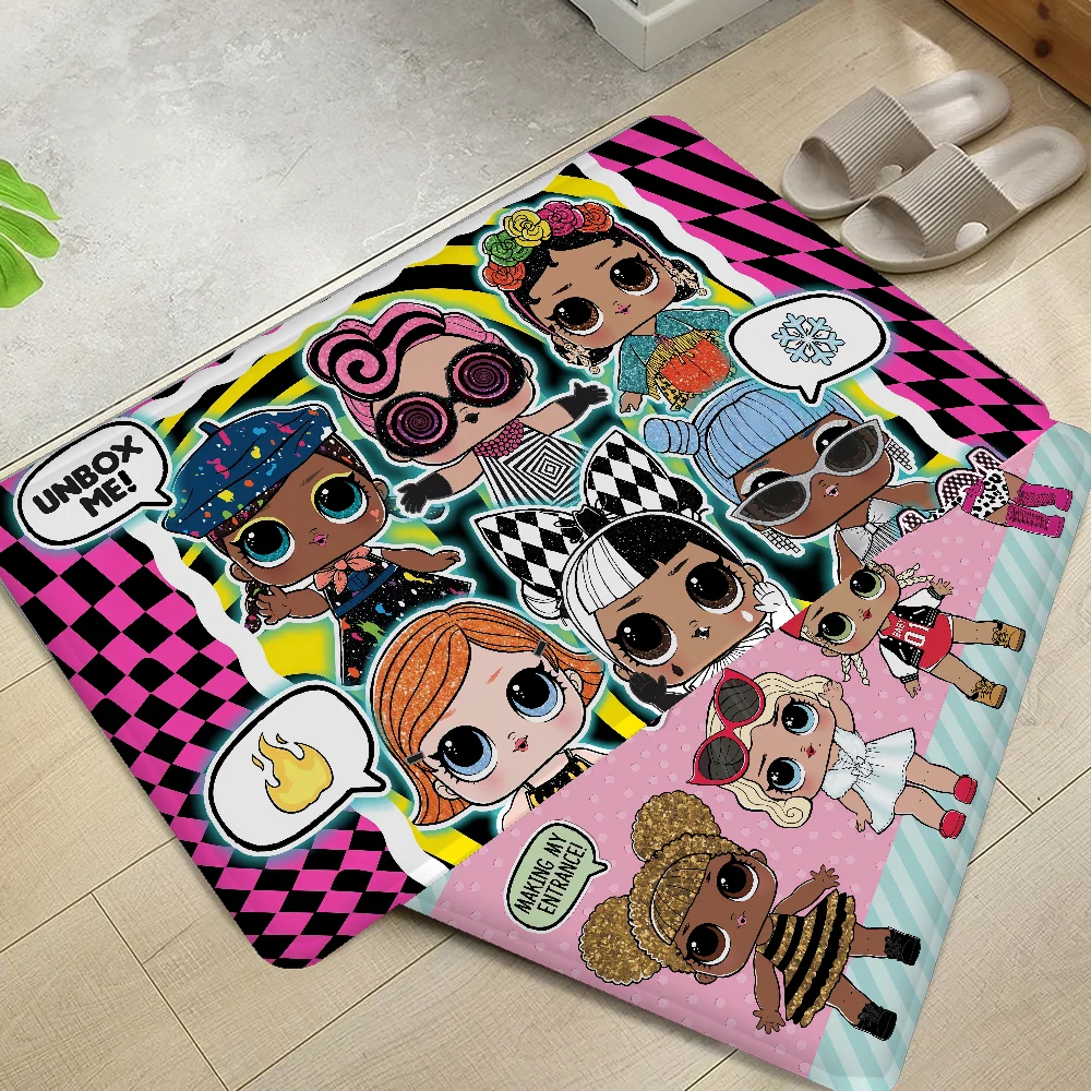 

Kawaii Doll Floor Mat Bathroom Mat Anti-slip Absorb Water Long Strip Cushion Bedroon Mat Welcome Doormat