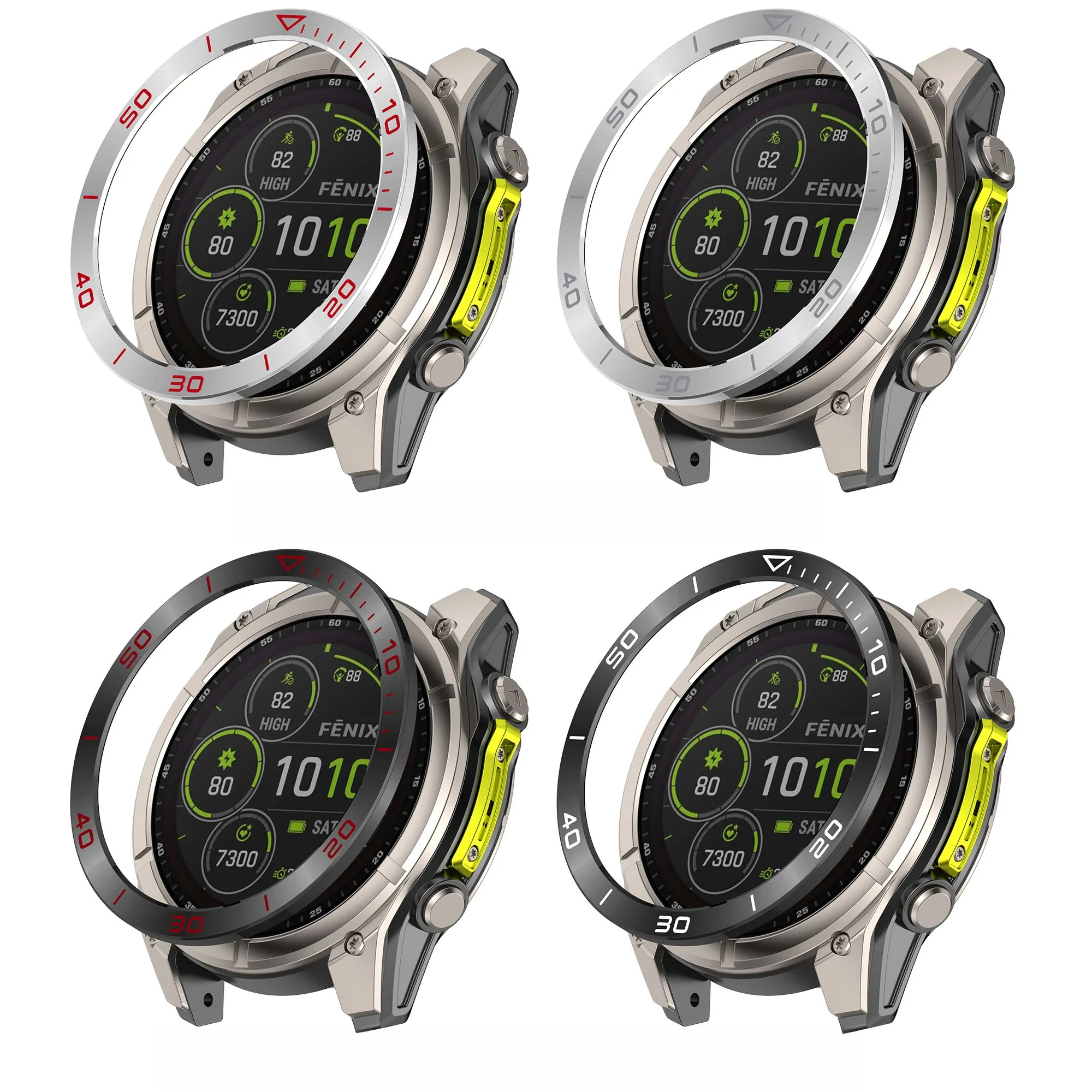 Enhanced Metal Bezel Ring with Time Speed Scale