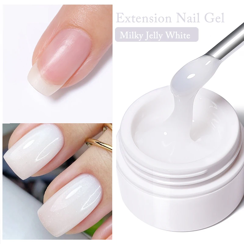 Ur Sugar 15ml Milky White Jelly Extension Nail Gel Nail Polish Semi Permanent Quickly Extend