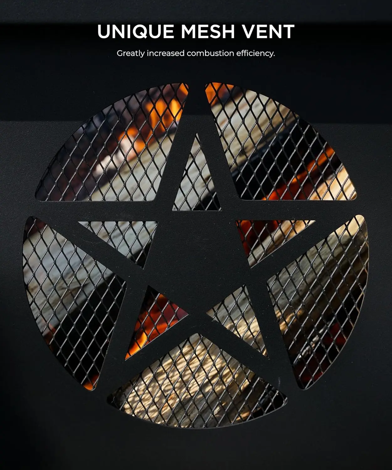 Fire Pit, Outdoor Fire Pit Wood Burning Fire Pits with Cooking Grill, Large Firepits for Outside Octagonal Heavy Duty Firepit 4