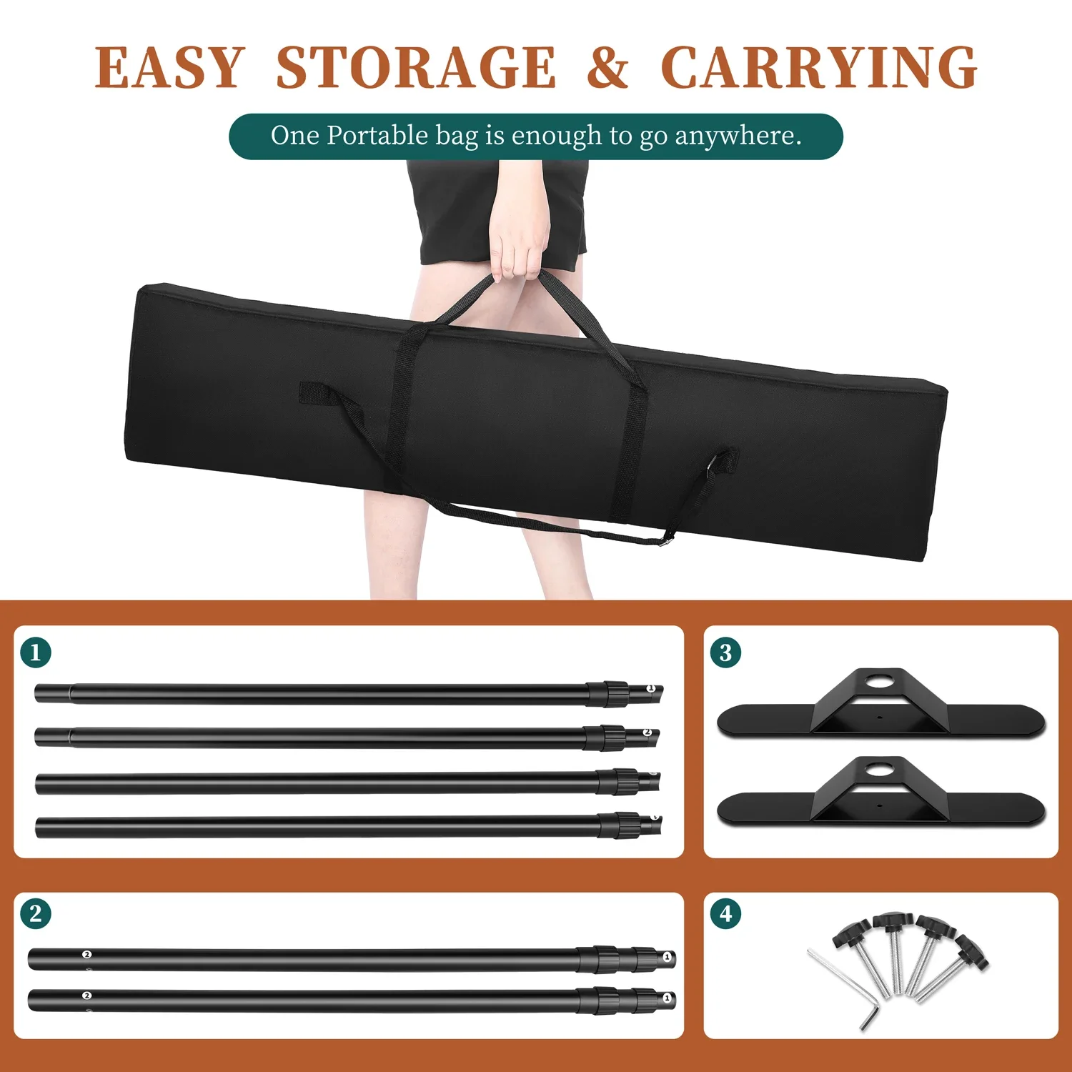 Sh Double-Crossbar Sfondo Sfondo Stand Frame Support System Per Fotografia Photo Studio Video Mussola Schermo Verde