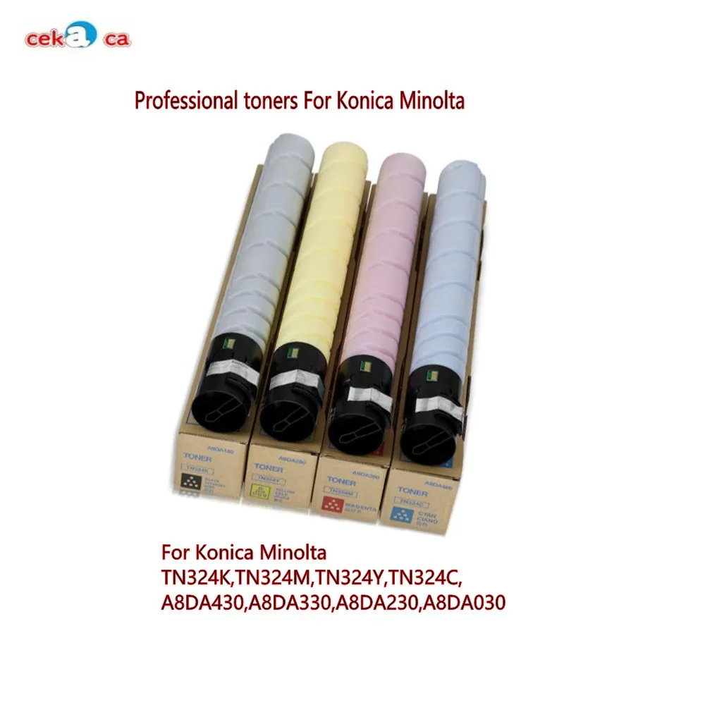 

Compatible For Konica Minolta TN324K TN324M TN324Y TN324C Bizhub C258 C308 C368 Printer Toner Cartridge