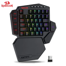  REDRAGON K585 DITI One-Handed Mechanical Keyboard 2.4Ghz RGB Wireless Gaming Keypad Detachable Wrist Support for PC Laptop Gamer 