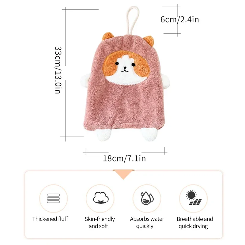 Hand Towel For Child Absorbent Cartoon Kitchen Towel High-efficiency Tableware Cleaning Kitchen Tools Soft Hand Towels microfiber towel hand towel microfiber hand towel