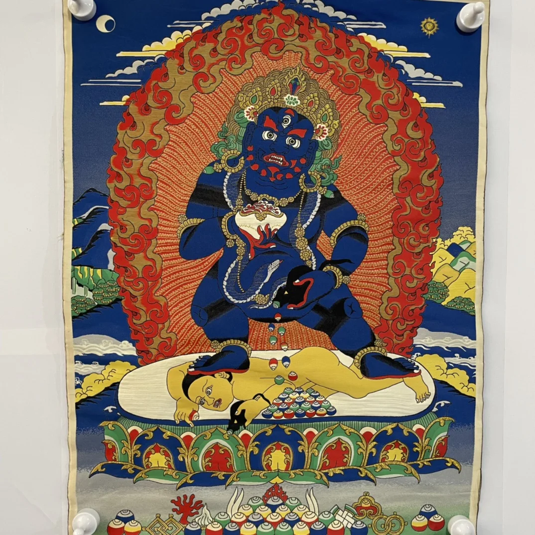 

High-Precision Thangka Sting God of Wealth, Size 50x70cm
