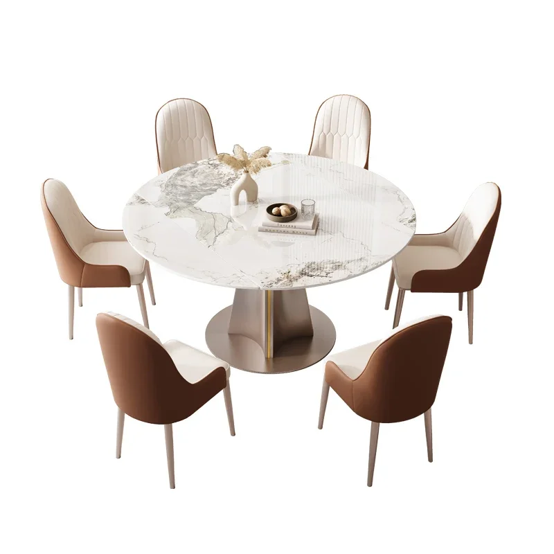 Extendable Round Dining Table Mobile Foldable Kitchen Coffee Dining Table Marble Balcony Mesa Plegable Garden Furniture Sets