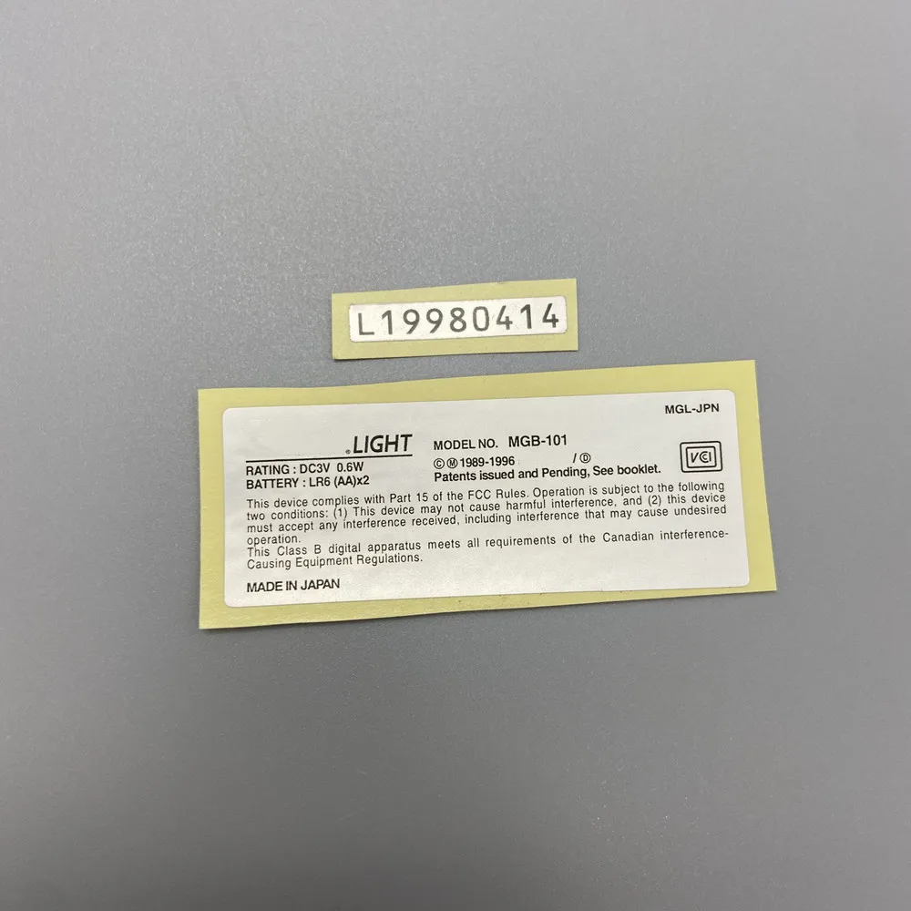 Etichetta Adesiva Per Gameboy Light Gbl