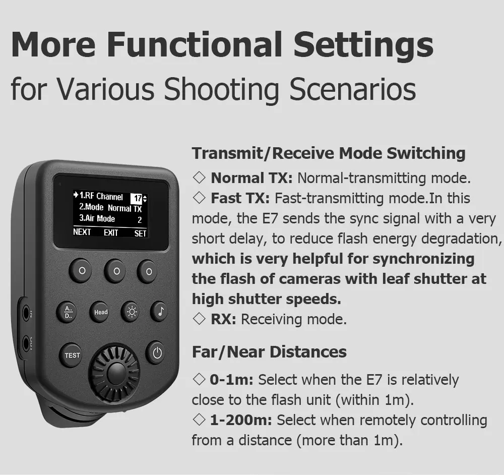 Upgraded Wireless Flash Trigger Transmitter for Profoto Air1/Air2 System; Compat