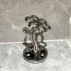 Ceramic Flower Shaped Toothbrush Holder Bathroom Storage Holder Desktop Makeup Brush Storage Rack Bathroom Supplies 4
