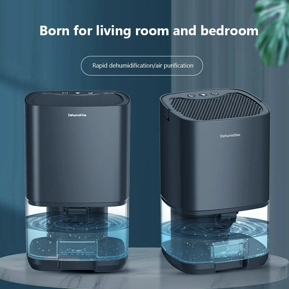 

1000ML Portable Dehumidifier Moisture Absorbers Air Dryer Quiet Air Dehumidifier with Colorful LED Night Light for Home Office