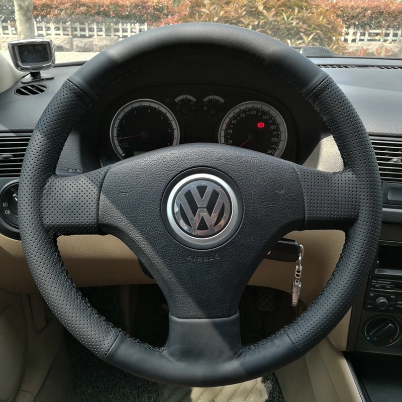 Coprivolante Per Auto Treccia In Pelle Artificiale Per Volkswagen Vw Golf 5 V Golf Plus Polo Jetta Tiguan Touran Auto Interior