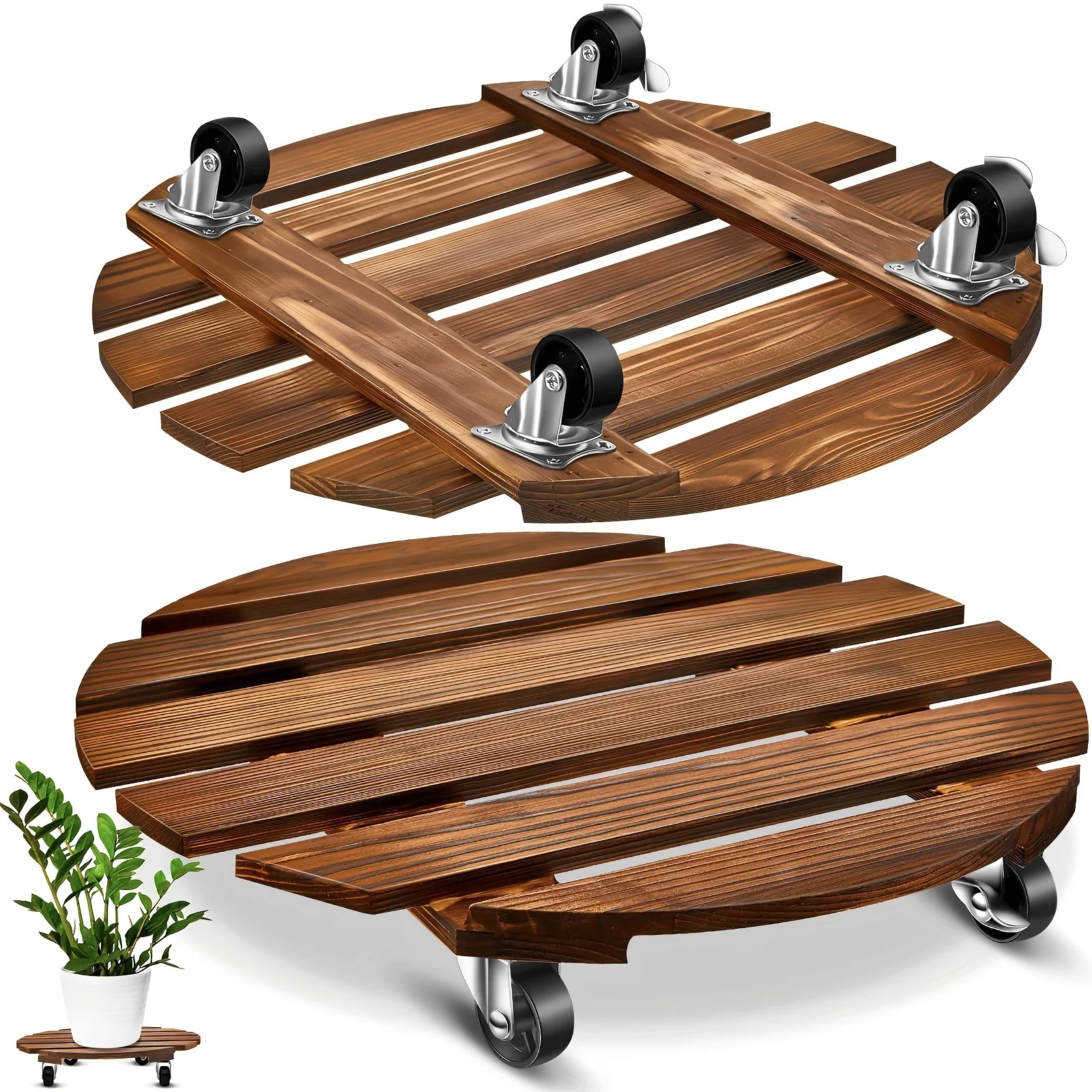 Plant Cart Wheels Heavy-duty Plant Rack Round Metal Lockable Wheels Suitable for Outdoor/indoor Use plant pot rack,plant stand shelf,plant stand,flowerpot holder