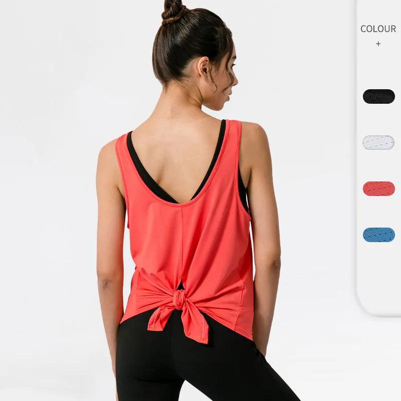

Women Yoga Tops Running Tank Sports Sleeveless Tshirt Fitness Vest Jogging Sweatshirts Girl Pilates Singlets Quick Dry Clothing