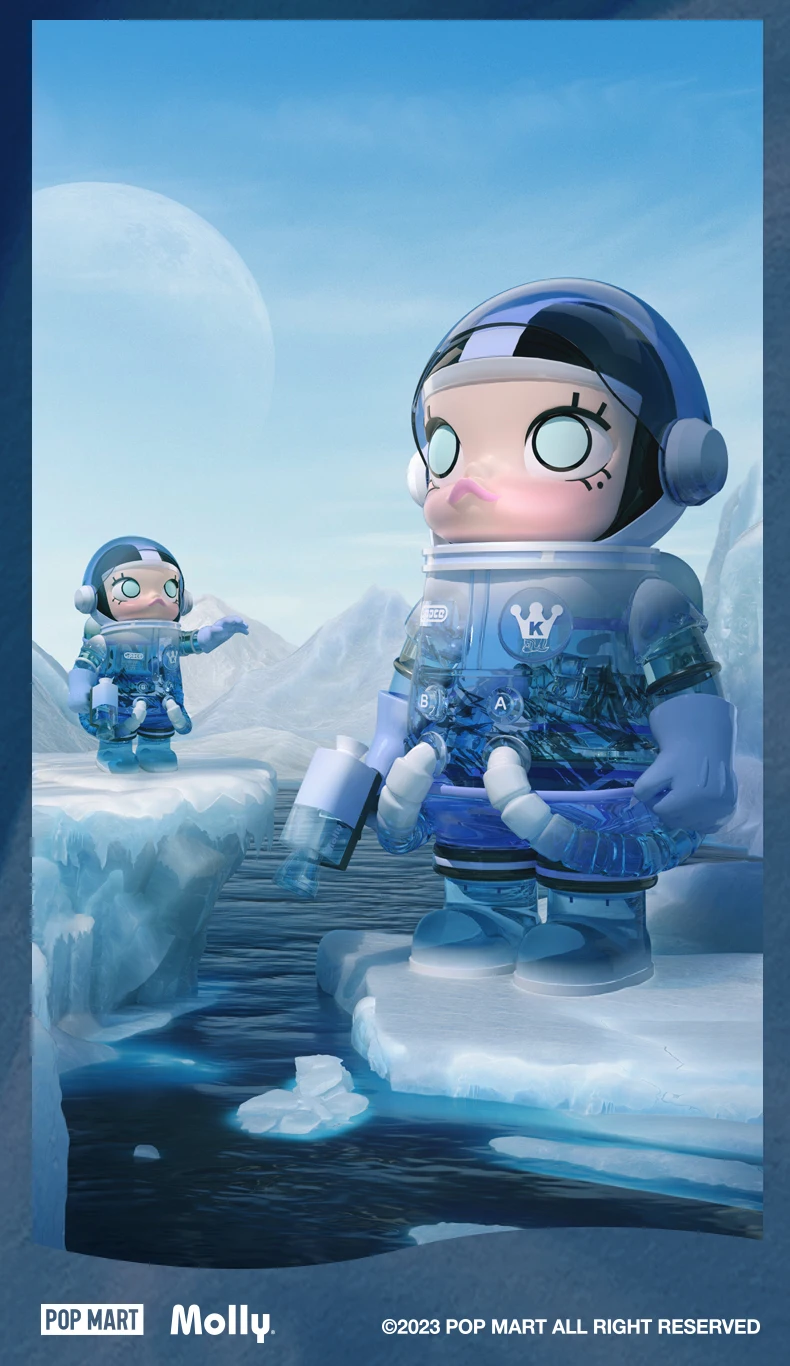 Pop Mart Blind Box - Mega Collection Space Molly 1000% Glacier