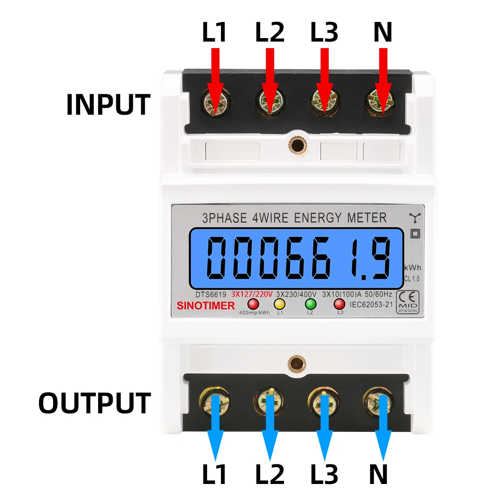 ο 3  4 ̾    跮  Һ , kWh 跮 °, Ʈ 3*127/220V, 3*230/400V, 50/60HZ, 100A