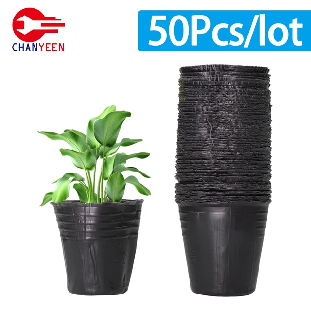 50Db Puha Műanyag Palánták Tál Óvoda Lélegző Edények Termesztése Táska Virág Zöldségkertészeti Szerszámok Kiegészítők