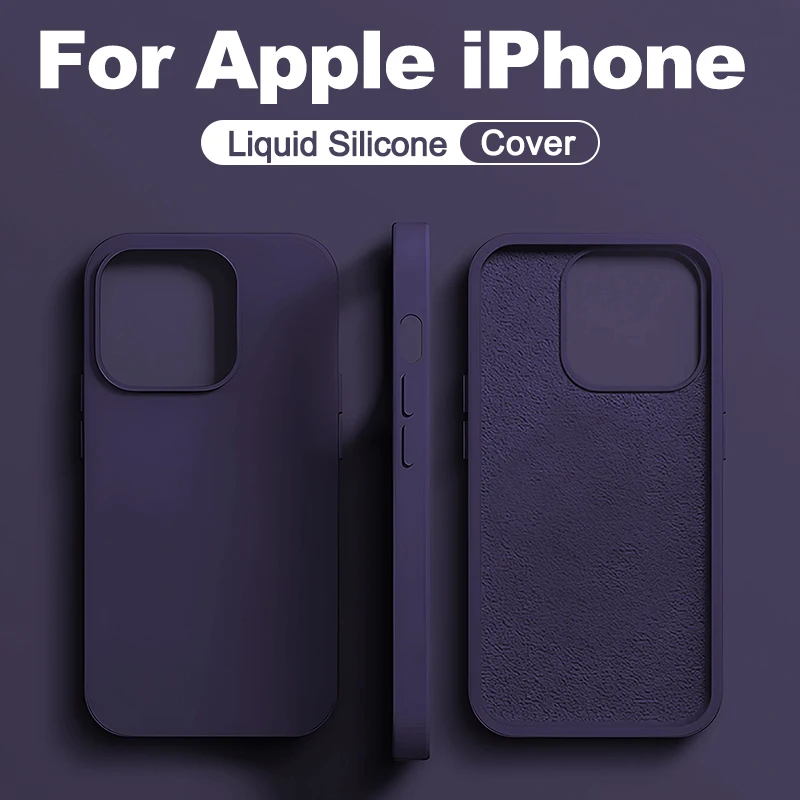 Premium Shockproof Liquid Silicone Phone Case - Luxury Protective Cover Accessory