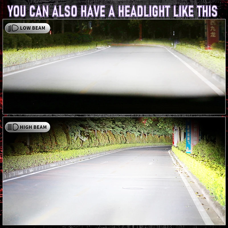 Dualvision H7 LED Car Headlights H8 H1 H4 H11 HB3 9005 HB4 9006 9012 HIR2 H9 9054 CSP Turbo Fan Canbus High Low Beam 12V 4