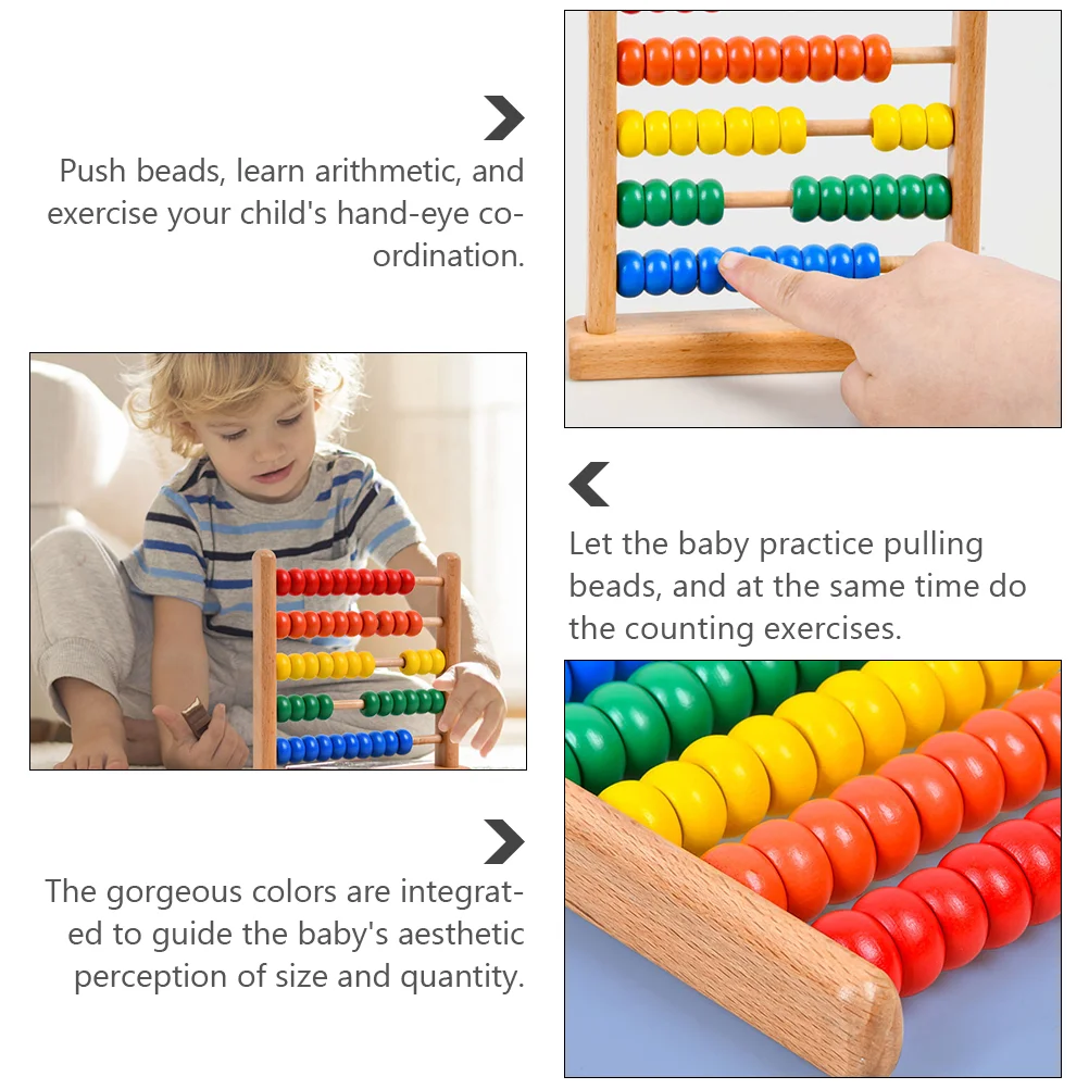 Kids Wooden Abacus Bead Frame Arithmetic Rack Educational Toy Math Learning Aid Developmental Tool Early Teaching Equipment educational toys math toys learning puzzle toys teaching aids toys learning board toy