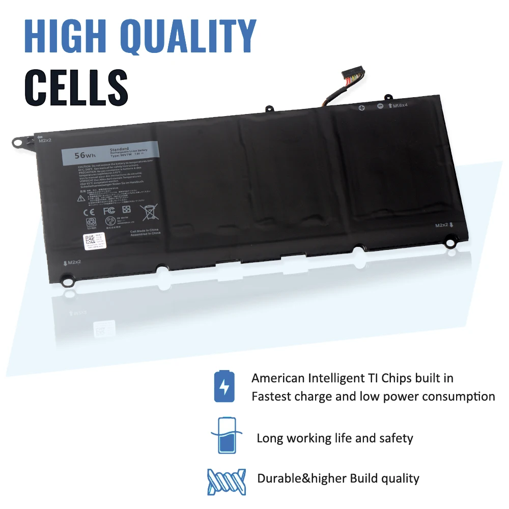 Etesbay-bateria do Portátil para Dell Dell Xps 13 9343 Xps13 9350 13d-9343 P54g 0n7t6 5k9cp Rwt1r 0drrp 56wh 90v7w Jhxpy Jd25g 090v7w - Imagem 5