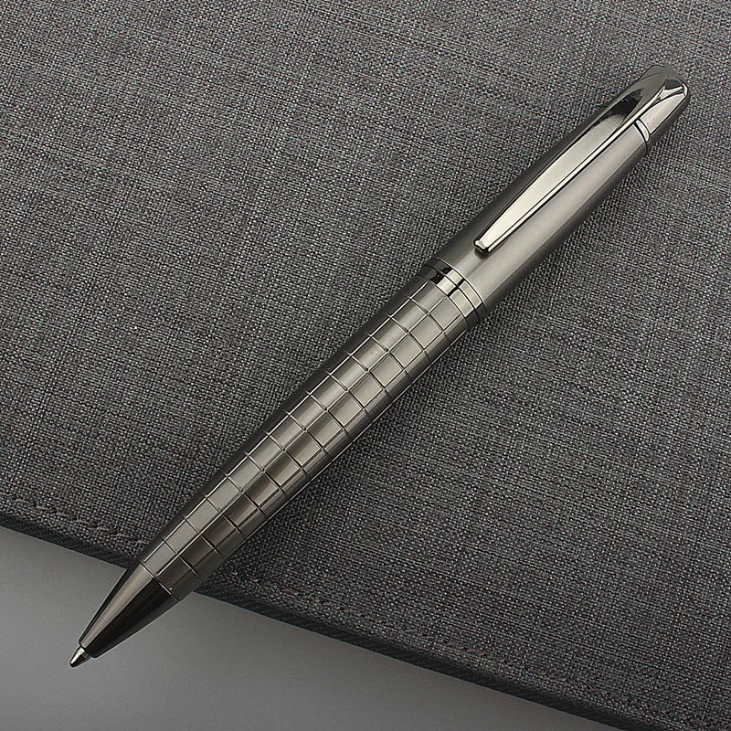 Luxury High Quality Stationery for School Student Pen Metal Lattice Engraving Technology Ball Point Pen Office Supplies