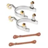 Hight Quality Horse Spurs Stainless Steel with Copper Rowel Anti-rust Horse Racing Equipment Horse Riding Spurs 2