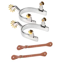 Hight Quality Horse Spurs Stainless Steel with Copper Rowel Anti-rust Horse Racing Equipment Horse Riding Spurs 2