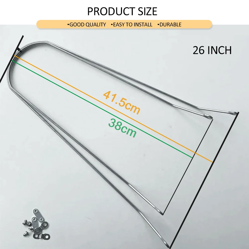 Silver Bike Fender Support Front Rear Mudguard Set 20x4.0 26x4.0 Inch Fat Tire 20X4.0 Inch Electric Bike Wings Snow Part bicycle fender